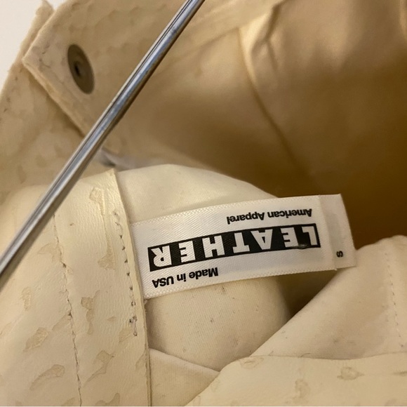 Vintage American Apparel Snakeskin White Leather Pencil Mini Skirt - Picture 6 of 6